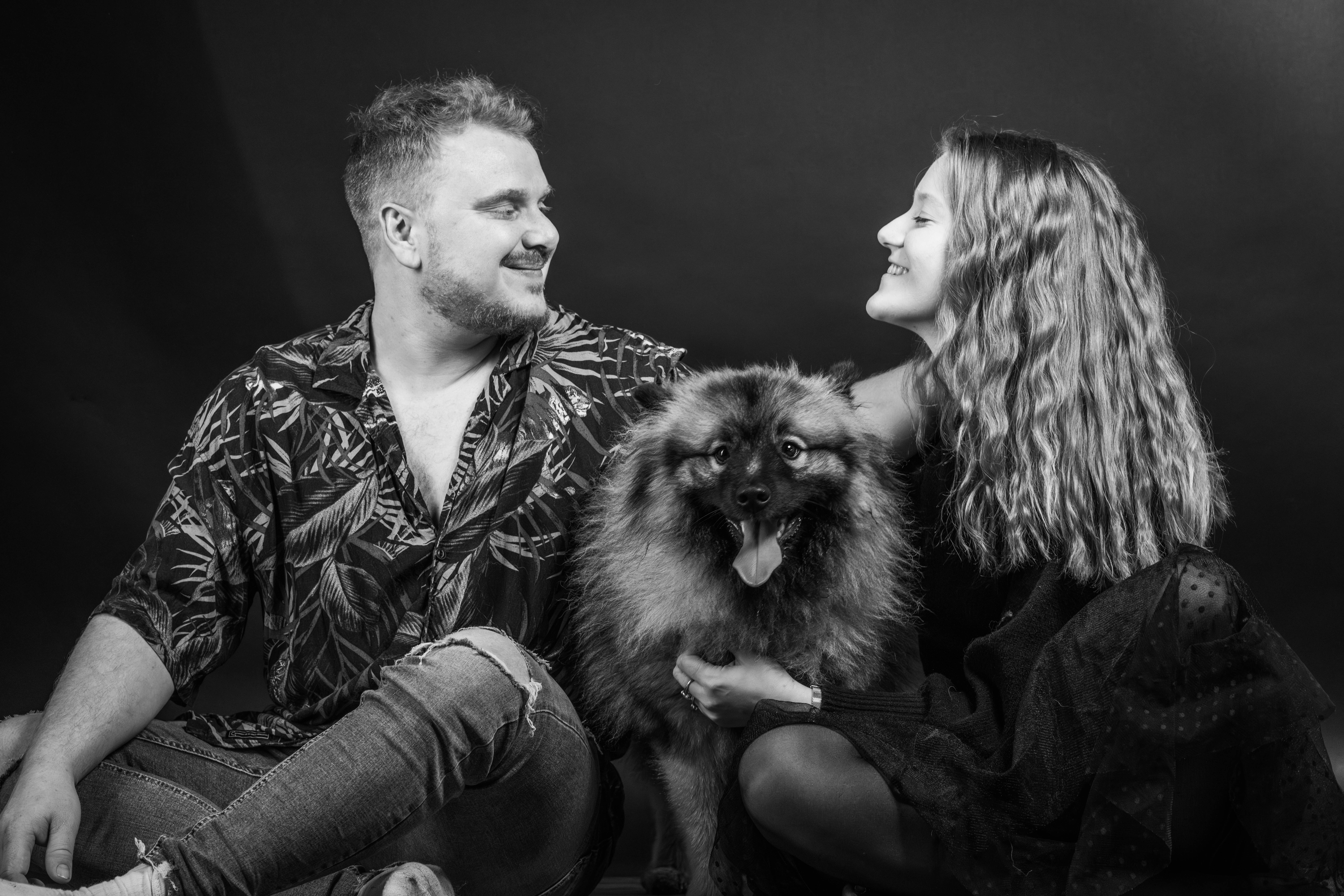 Maxence, Alison et leur chien